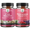 Bundle af avanceret PMS support supplement til kvinder og komplet urteovergangsalder supplement til kvinder - Multifordel overgangsalder Relief Hormone Balance