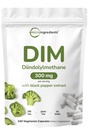 DIM Aktiv Supplement, DIM 300mg, 240 Veggie Kapsler (8 - Måned Supply), 2 i 1 Formel, Østrogen Metabolisme, Premium DIM- Plus Broccoli Extract Supplement med sort peber for bedre absorption