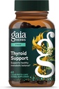 Gaia urter Thyroid Support - Lavet med Ashwagandha, Kelp, Brown Seaweed & Schisandra til støtte sund stofskifte balance & generelt velvære * - 60 Vegansk flydende Phyto- kapsler (20-dages forsyning)