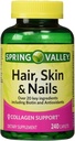 Spring Valley - hår, hud og negle, biotin- collagen- gelatine, 240 kapsler