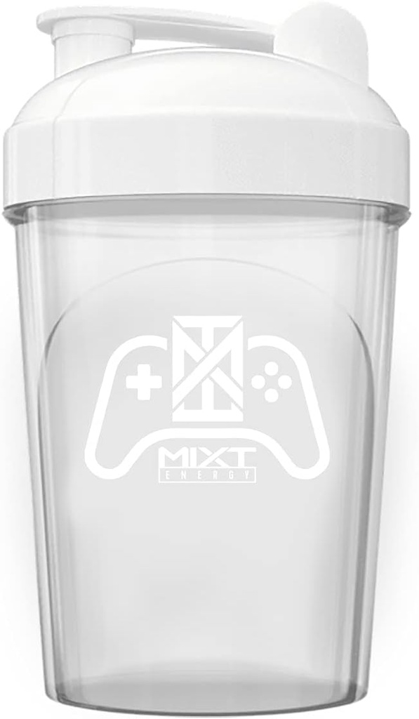 MIXT Energy Shaker Flaske, 16 oz. Shaker Flaske, BPA Free & Lid Mixing Technology (16 oz, Game Controller)