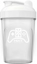 MIXT Energy Shaker Flaske, 16 oz. Shaker Flaske, BPA Free & Lid Mixing Technology (16 oz, Game Controller)