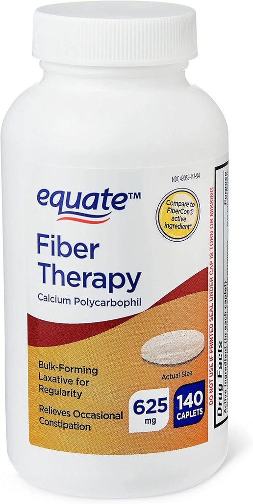 ij Fiber Therapy Calcium Polycarbophil Caplets, 625 mg, 140 Tælling