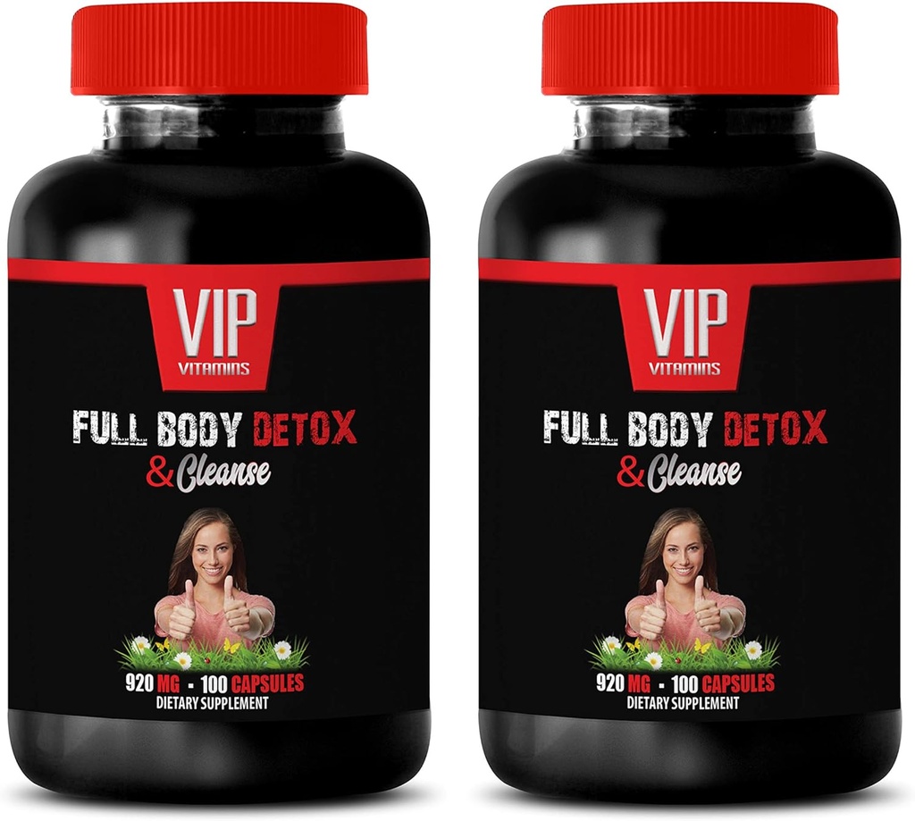 body rense og detox - FULL BODY DETOX OG CLEANSE - goldenseal root piller, goldenseal urt, burre rod, rød nellike, gul dock root, detox rense piller, krop rense detox - 2 B 200 Kapsler