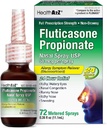 HealthA2Z® Fluticasone Propionate Nasal Spray | 50 mcg per Spray | 24 Hour Allergy Relief | 72 Sprays | 0.38 fl oz. (11.1mL) | Nasal Decongestant | Non-Drowsy | Allergy Relief Spray