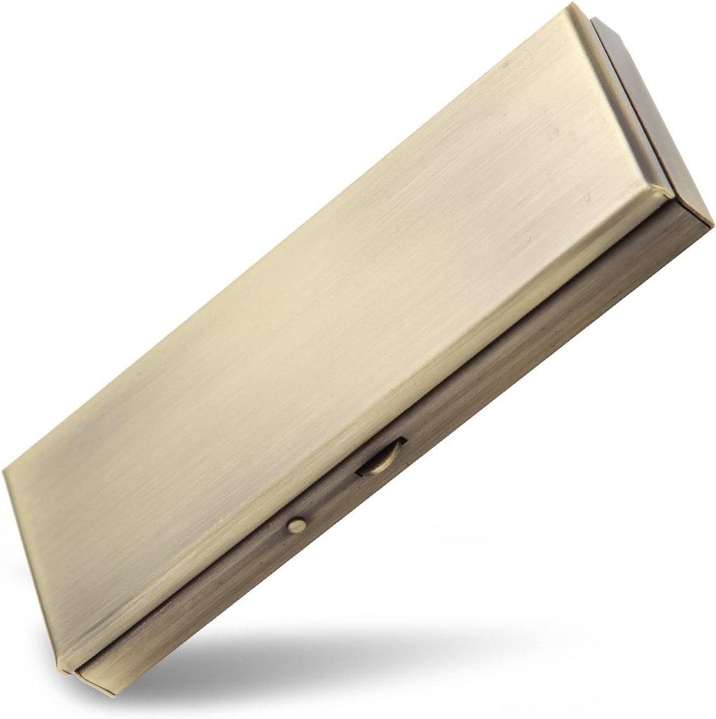 7 Dag Temmelig Mini Metal Pill Organizer Pill Box med Spring Open Design og 7 Segment til at holde Vitaminer Cod Lever Olie Kosttilskud og Medicin (Bronze)