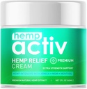 Hamp Cream med menthol, MSM & Arnica - letvægts, Fast- Absorbing Moisturizing Cream - Genopfriskning, non-Greasy Formel for Nourised Skin - 2 Fl Oz
