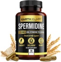 Earth Elixir Spermidin Kosttilskud 1200mg (90 kapsler) - Anti Aging - 3. part Testet (12mg Spermidin Pulver) Max Renhed - 100% Pure Espermidina- Gæret hvede Germ ekstrakt - NMN Alternativ