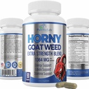 Horny Geat Weed 1590mg Extra Strength w. Maca, L- arginin, Ginseng, Boost Performance, Stamina, Energy, Non- GMO Formel, 90 Kapsler