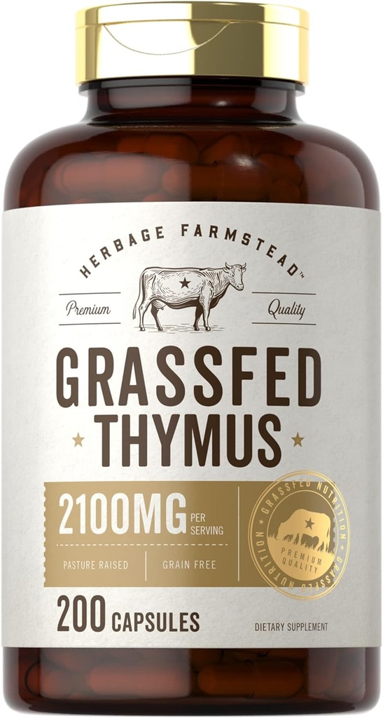 Carlyle Grass Fed Beef Thymus Bovine Supplement: 124; 2100mg