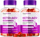 (2 Pack) Hurtig aktiv Keto ACV Gummies, Hurtig aktiv Keto Gummies 1050MG, FastActive Apple Cider Gummies, Fast Active Keto Gummies Advanced Formel, FastActive Keto ACV Gummies, 120 Gummies til 2 Måneder