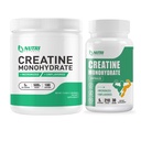 Creatinmonohydrat Pulver 500 Bedste & Kreatininkapsler, Pure Mikroniseret Creatin Kosttilskud til Building Muscle, Pre & Post Workout Creatinin Powder, Non- GMO, Unflavored