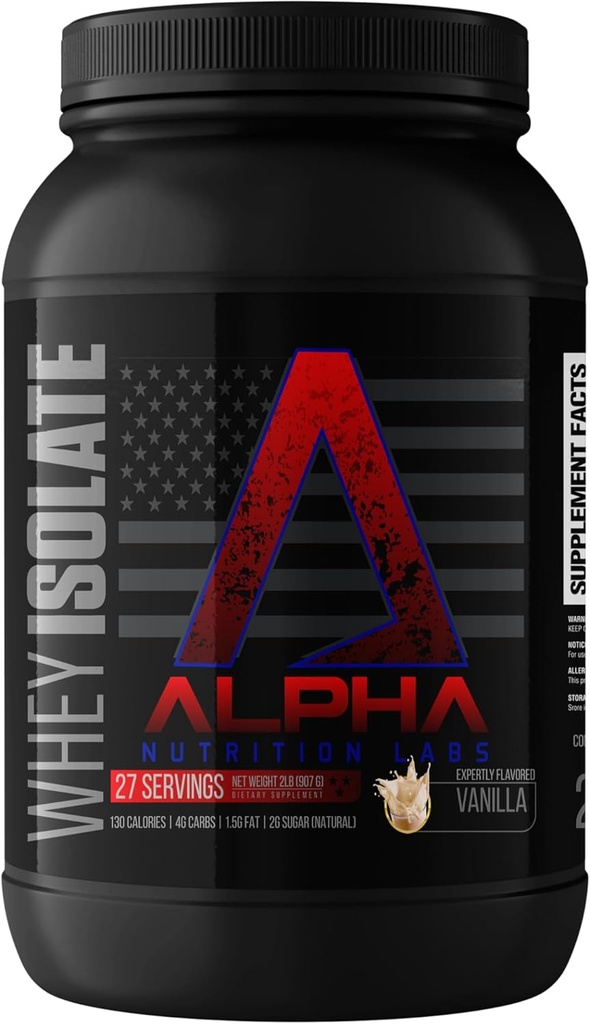 Whey isolere protein pulver - Vanilla Flavor, 28g af protein, protein kilde, lav Carb, Classic Specialty