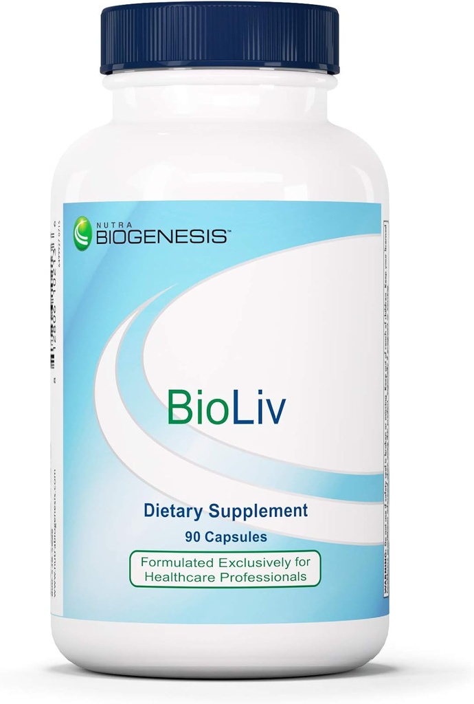 Nutra Biogenesis BioLiv - betain HCL, betain hydrochlorid fordøjelsesmiddel tillæg med Mælkebøtte Root, Cholin & Beet for mænd & kvinder, fordøjelsesbesvær, Galdeblære & Gut sundhed - 90 kapsler