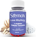 Love Rhythms L- Arginin 500MG & Tribulus Terrestris til mænd - Stamina & Vitality Support - Non-GMO, 100% Økologiske Kosttilskud til mænd - Active Lifestyle & Fysisk Wellness - 60 kapsler