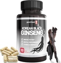 GeumHeuk Korean Black Panax Ginseng Capsule 1000mg - 90 Vegan Capsules Non GMO, High Ginsenosides, High Absorption Rate, Enhance Immunity, Mental Performance, Stamina & Energy, Men & Women