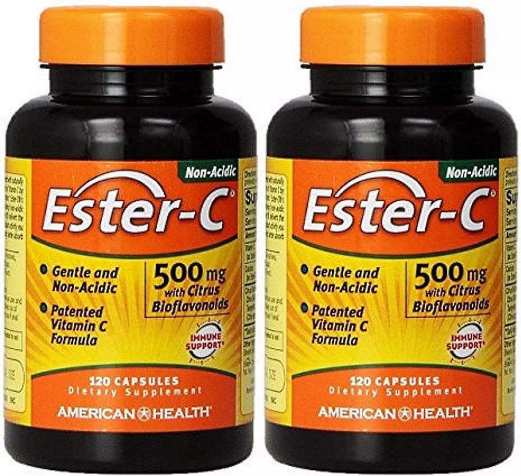 Ester- C 500 mg med Citrus Bioflavonoider 120 + 120 Free American Health Products 1