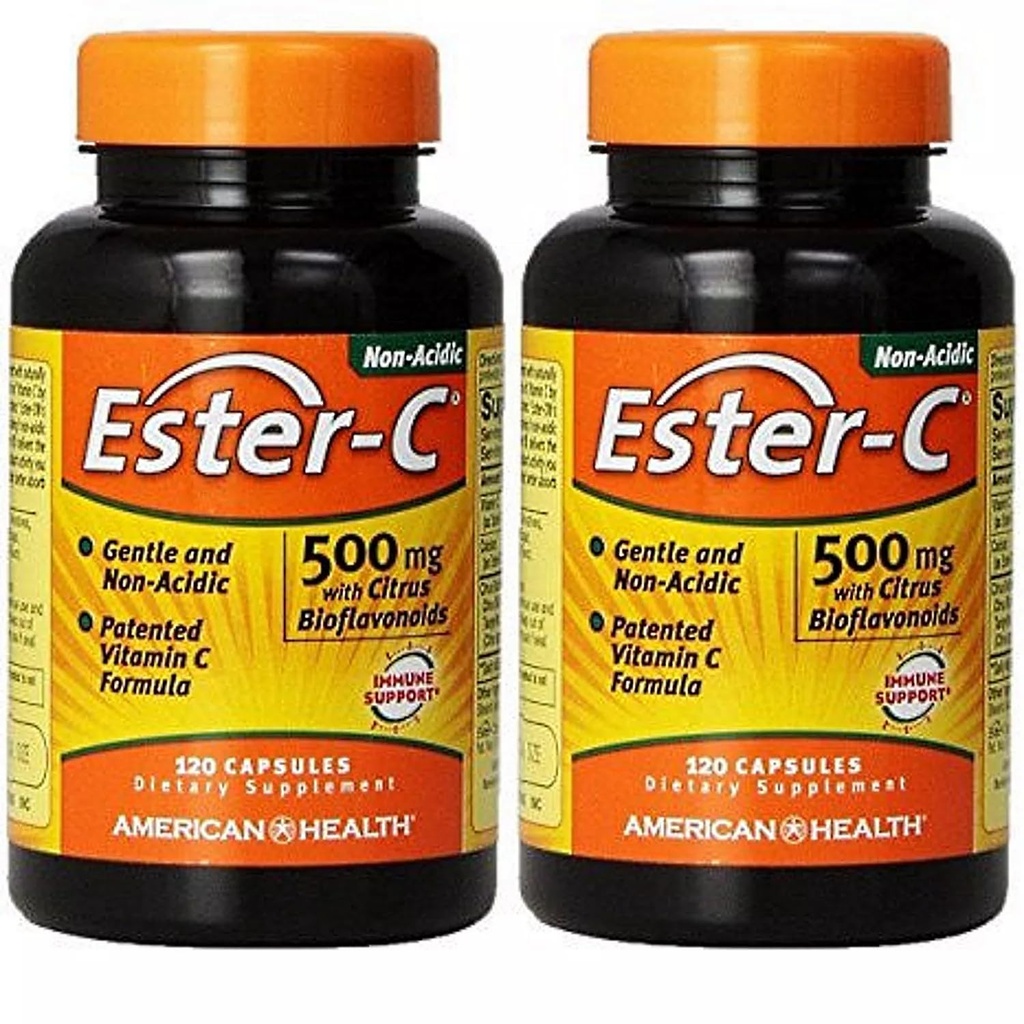 Ester-C 500 mg with Citrus Bioflavonoids 120+120 Free American Health Products 1