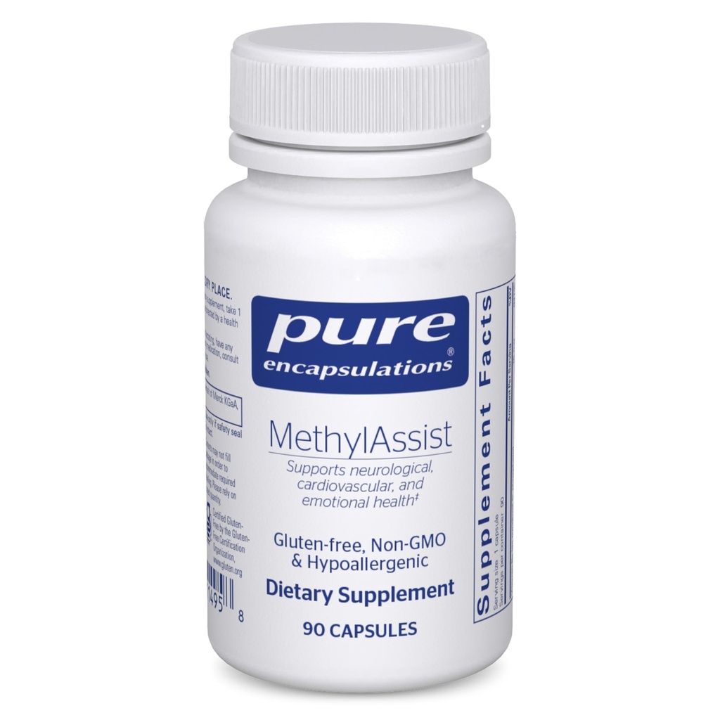 Ren indkapsling MetylAssist 90 's - B Vitamin Complex - Methylering Support * - Heart Health & Brain Health - Non- GMO & Gluten Free - 90 Kapsler