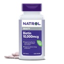 Natrol Biotin 10000mcg, supplement til sundt hår, hud og negle for dem lav i biotin, Plus energi stofskifte support, 200 tabletter, op til en 200 dages forsyning