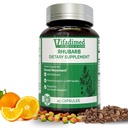 Rabarb- Herbal Forstoppelse Support, Gut motilitet supplement, Gentle Non- Laxative, Natural Afføring blødgørere, Bloating & Gas Relief, Daglig tarmbevægelse, Herbal Poop piller, 45 Kapsler