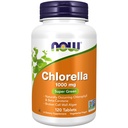 Now Foods Supplements, Chlorella 1000 mg med naturligt forekommende Chlorophyll, Beta- Caroten, blandede carotenoider, C-vitamin, jern og protein, 120 tabletter