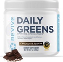 Revive MD Daily Green Powder Superfood (Chokolade) - Supergreens Powder til at støtte energiniveauer - Grøn Juice, der forbedrer fibre indtag - Vegetabilske støtter fordøjelse og Gut sundhed