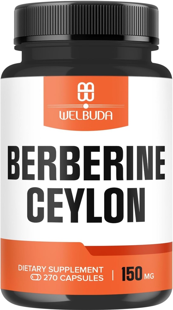 1000mg berberine tillæg med 500mg Ceylon kanel - 270 kapsler - Super formel med Premium ingredienser - Support Circulatory Health, immunsystem, Kropsadministration & Optagelse