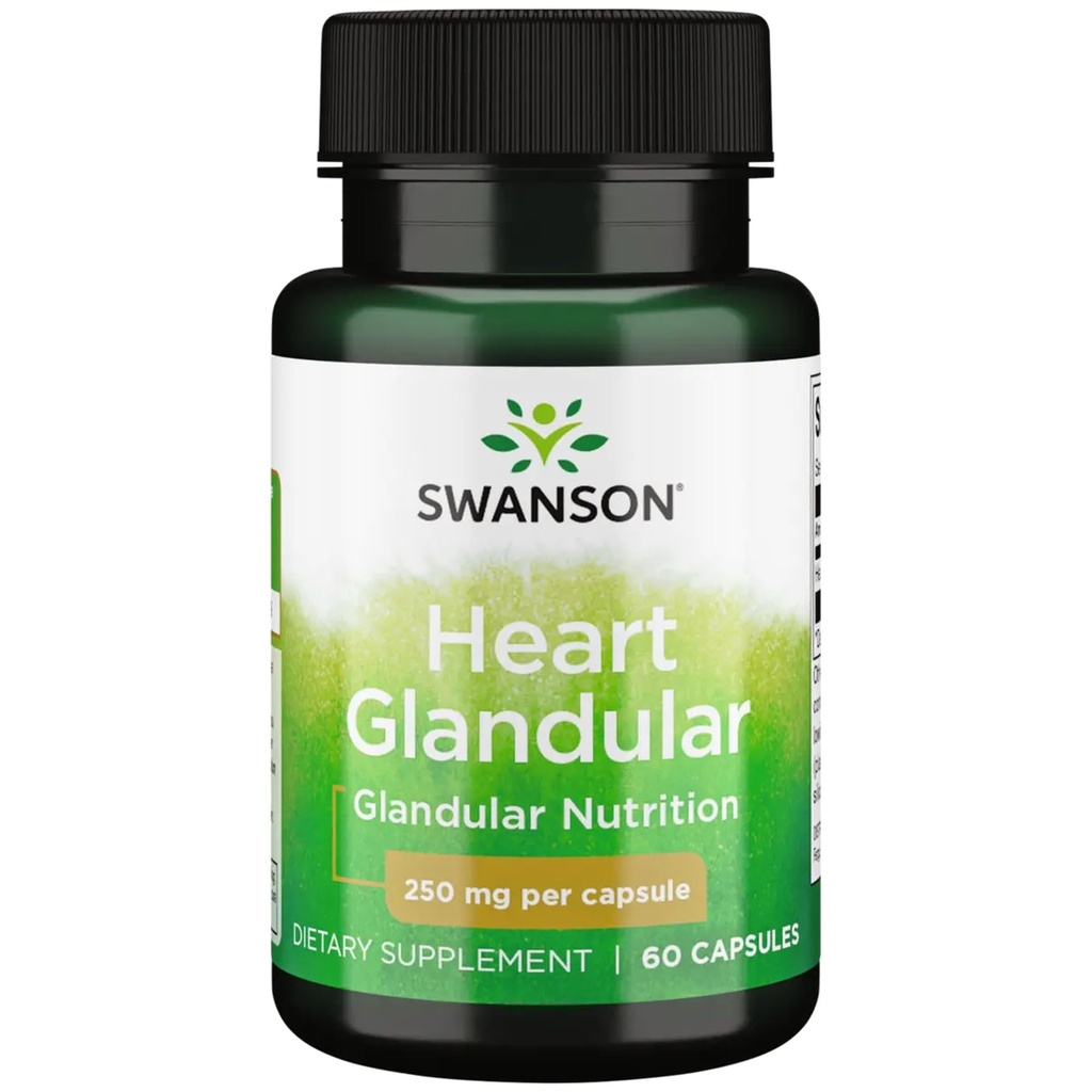 Swanson Raw Heart Glandulær 250 Milligram 60 Kapsler