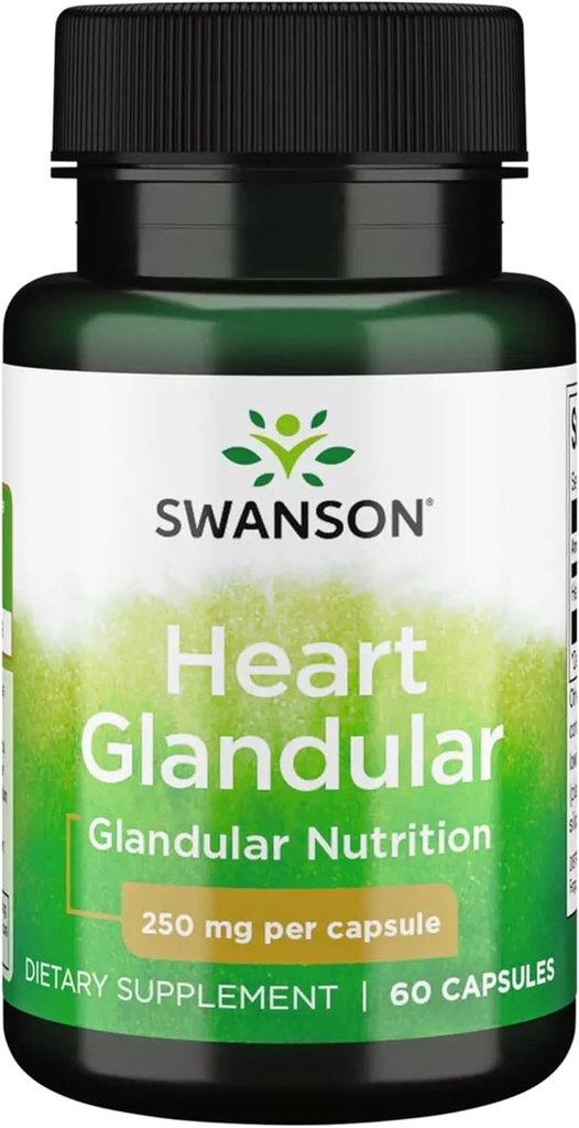 Swanson Raw Heart Glandulær 250 Milligram 60 Kapsler