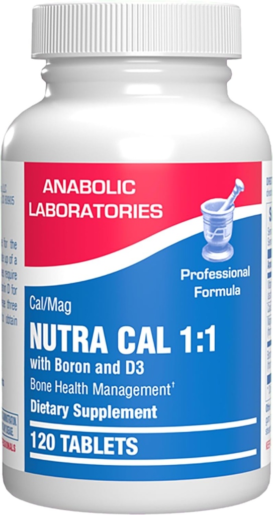 Calcium Magnesium D3 Knogletilskud til kvinder - Klinisk Knoglestyrke tillæg med Magnesium Calcium Vitamin D3 & Boron Complex for Knoglevedligeholdelse - 120 Count Nutra Cal 1: 1