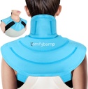 Comfytemp Ice Pack til Neck Shoulders Pain Relief med Straps, Genanvendelige Gel Shoulder Ice Pack Wrap, Cold Compression Physical Therapy Recovery for Upper Back, Cervical Skader (S)