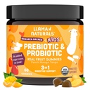 Llama Naturals Kids Probiotiske med Prebiotic Fiber, Vegan, Organic Prebiotics and Probiotics Gummies for Gut Health Support, Toddler Real Fruit Gummy Vitamin, Ingen Tilføjet sukkerrør, Peach Mango, 60 Ct