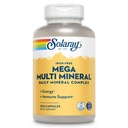 SOLARAY Mega Multi Mineral, Iron Free - Daily Mineral Supplement w / Trace Minerals, Electrolytes, Calcium, Magnesium, Zink, Selen, Boron -Cellular Energy, immunforsvar, 60- Day Garanti, 50 Serv