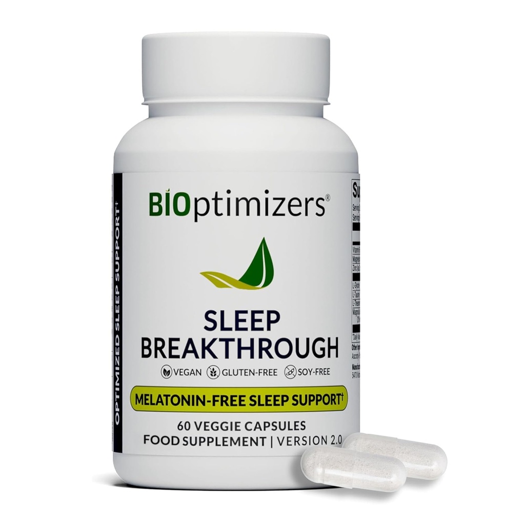 BIOptimizers Sleep Breakthrough Kapsler - Natural Support Supplement Note 124; Calming Relief Support for voksne