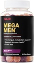 GNC Mega Mænd Multivitamin Gummy, energi, Metabolisme, & immunforsvar, blandet berry, 120 Greve