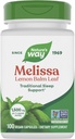 Nature's Way Melissa Lemon Balm Leaf, Traditional Sleep Support*, Melatonin Free, 1500 mg per 3-Capsule Serving, Non-GMO Project Verified, 100 Vegan Capsules (Packaging May Vary)