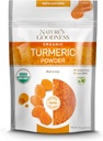 Nature’s Goodness Organic Turmeric Powder | Pure Ground Curcuma Root Spice | Raw Vegan Turmeric Curcumin Seasoning Rich in Vitamins & Natural Antioxidants | Non-GMO Gluten-Free 8 oz