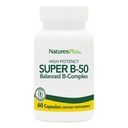 NaturePlus Super B50- 60 Vegetariske Kapsler - Høj potens B Complex Vitamin Supplement - Brain & Energy Booster - Gluten- Free - 60 Servere