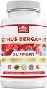 Citrus Bergamot Supplement for High Cholesterol – 1000mg Citrus Bergamot Extract 10:1 (2 Caps) – Organic, Non-GMO, Patented Clinical Grade Bergamot Blend for Heart Health – 60 Capsules