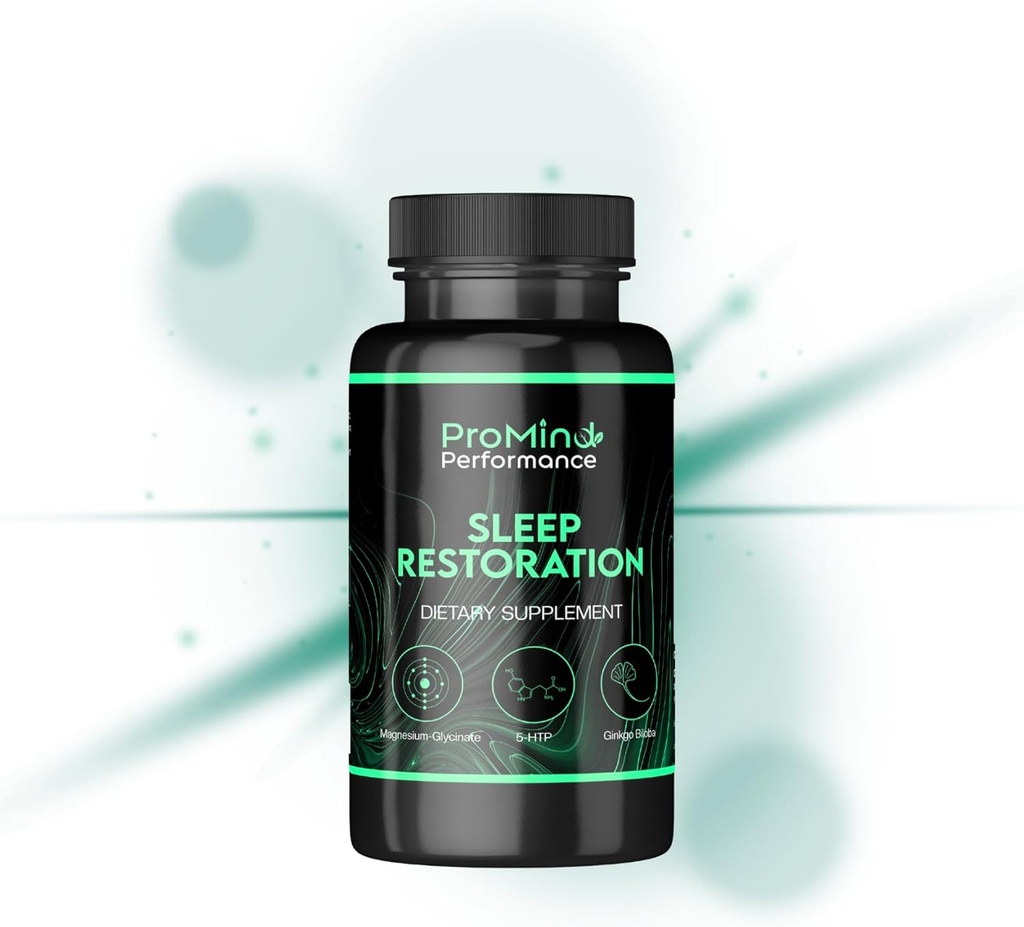 ProMind sove Aid- Nootrop Infunderes med Magnesium Glycinate, Tryptophan, Ginkgo, L- Theanine, 5- HTP og Valerian Root, 120 Kapsler - 40 Servere