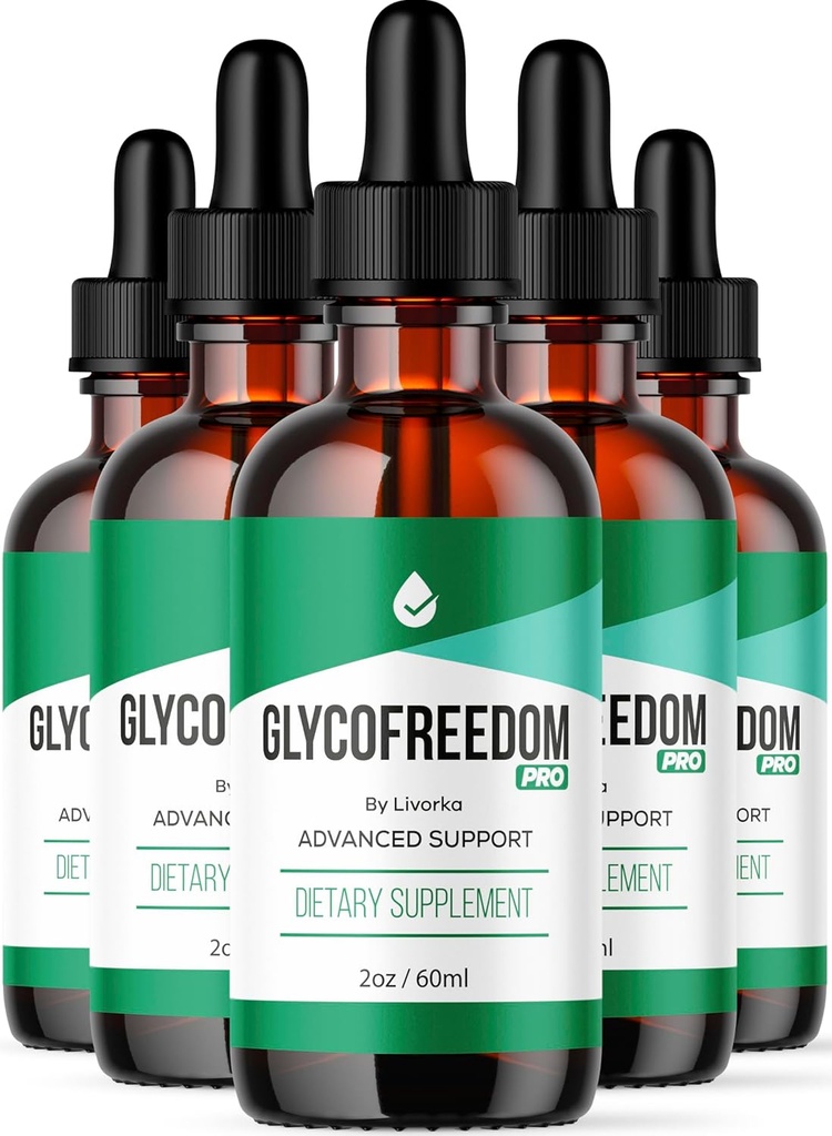 (5 Pack) GlycoFreedom Drops, GlycoFreedom, GlycoFreedom Liquid Drop, Advanced Formula GlycoFreedom, 5 Bottles for 5 Months