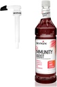 Monin - Total Immunity Boost, Immune Support Supplement, Liquid Blend of Vitamins, Minerals, & Antioxidants, Immune Boosting Vitamin C & D + Elderberry, For All Beverages, Low Calorie (1 Liter + Pump)