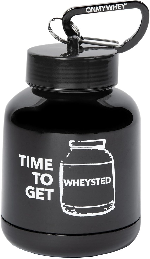 ONMYWHEY Double Scoop (180cc) Protein and Supplement Keychain Funnel, Time To Get Wheysted