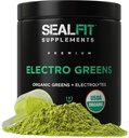 SEALFIT ElectroGreens - USDA Organic Green Superfood + Electrolytes Powder. 25 + Superfood til energi og hydrering. Super grøn juice og elektrolyte pulver inspireret af tidligere Navy Seal Mark Guddommelig