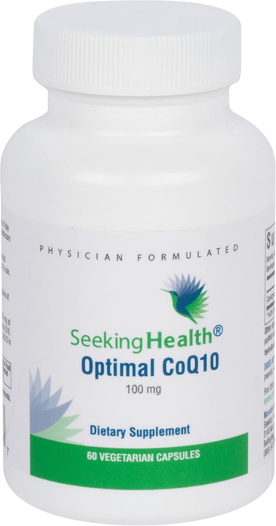 Søgning Health Optimal CoQ10, 100 mg Coenzym Q10 Supplement, Antioxidant, Understøtter energiproduktion og hjerte sundhed, Vegetar (60 kapsler) *