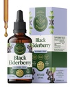HERBAMAMA Black Elderberry Drops - Vegan Elderberry Liquid Extract for immunsupport - Non- GMO, Alkohol & Sugar- Free Immunity Supplement, 42- Day Supply