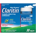 Claritin 24 HR Non Drowsy Allergy Medicine, Loratadin antihistamin tabletter, 30 Ct