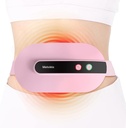 Bærbar Cordless varmelegeme Pad, Varme Pad for Rygsmerter med 3 varmelegemer & 3 Vibrationer Massage Modes, Bærbar Elektrisk Fast Varme Belly Wrap Belt til kvinder og pige (Pink)