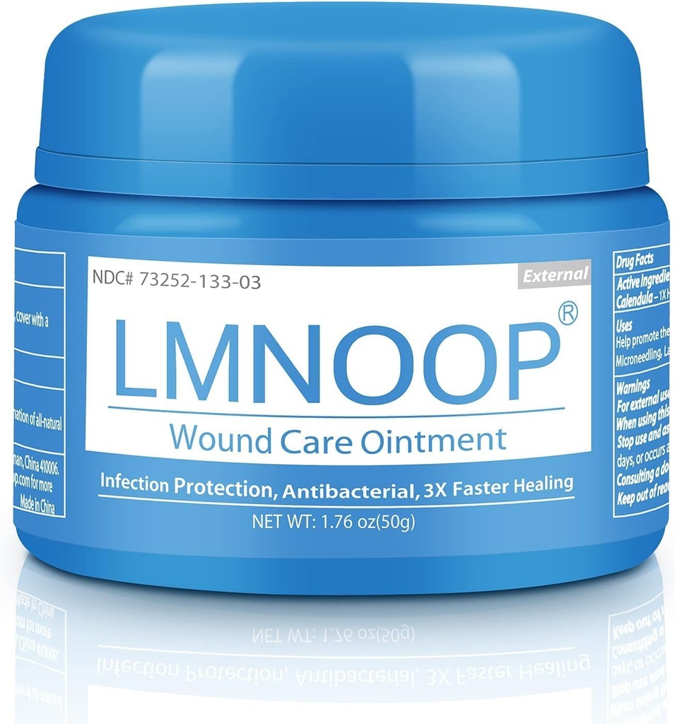 LMNOOP® Wound Healing Ointment, for Chronic Wound, Bedsore, Skin Ulcers, Cellulitis, Burns, Sores, Surgical Wound, Infected Wound, Cuts, Blisters, Pain Relief, Anti-Infection, Anti-inflammatory Cream